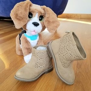 Suede Cutout Booties Size 6